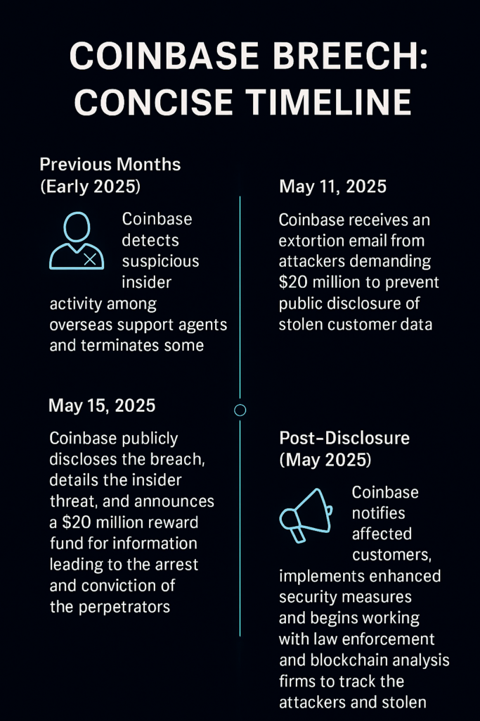 Coinbase Ransomware Timeline