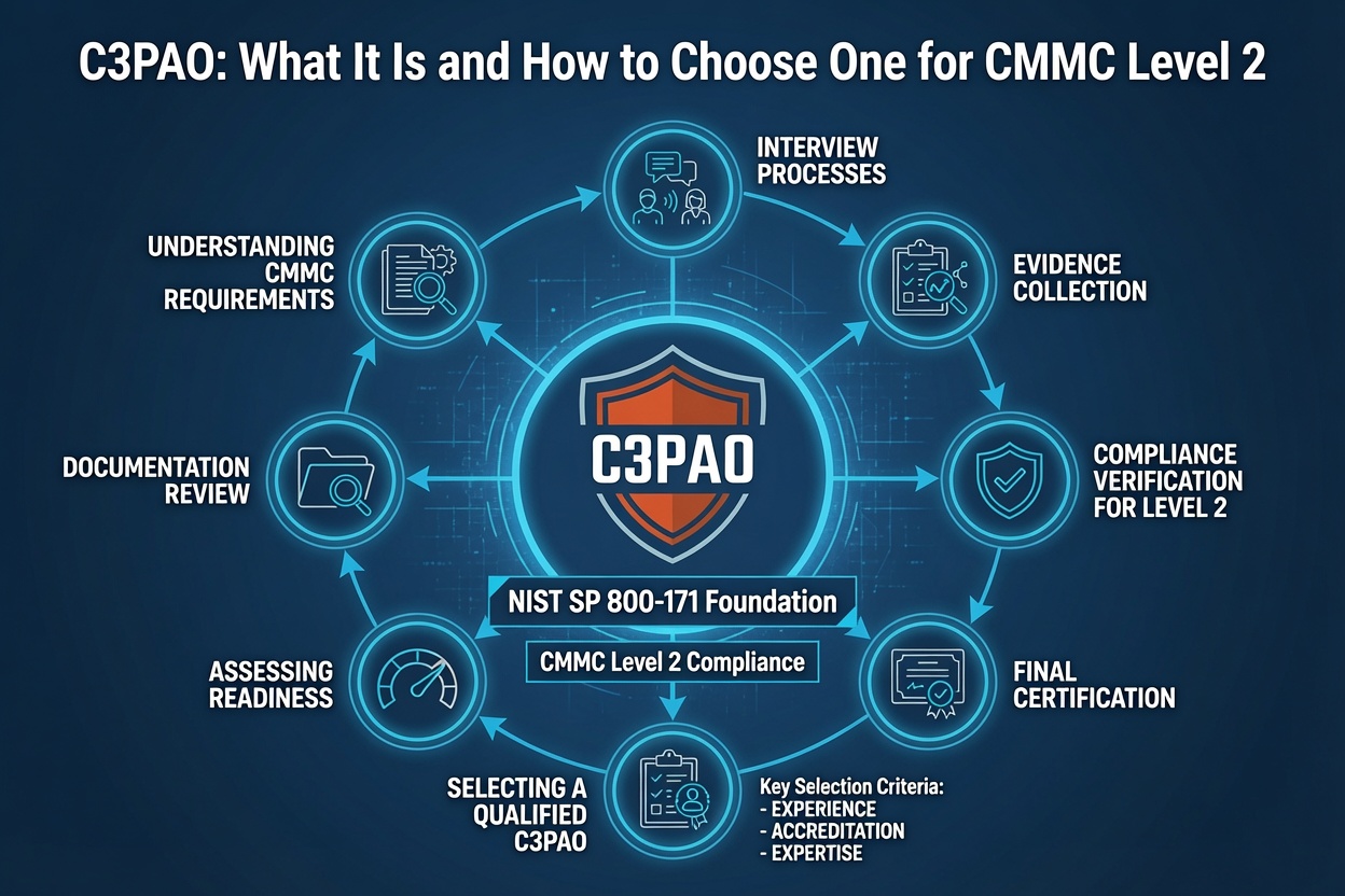 C3PAO explaining how to choose a Certified Third-Party Assessment Organization for CMMC Level 2 certification