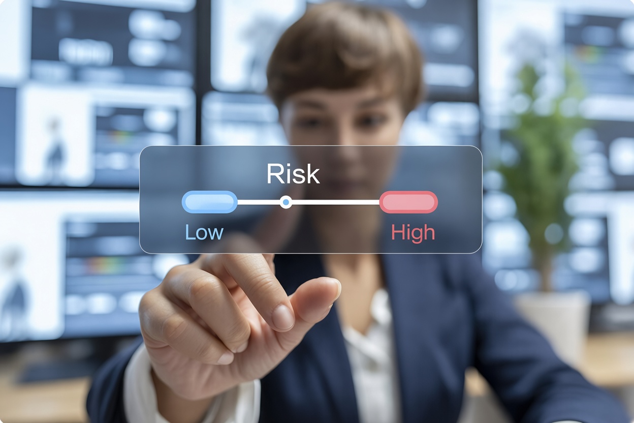 IT compliance services professional reviewing security and regulatory compliance risks on digital systems